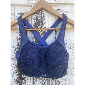 Victorias Secret Sports Bra Blue 32D High Support Comfortable